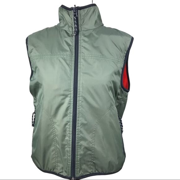 Free Tech Vest Zip Up Sleeveless Womens Green Fleece Size Small - Picture 2 of 9